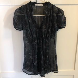 ‼️💥CLEARANCE💥‼️ 
Kirra Black Sheer Lace Blouse